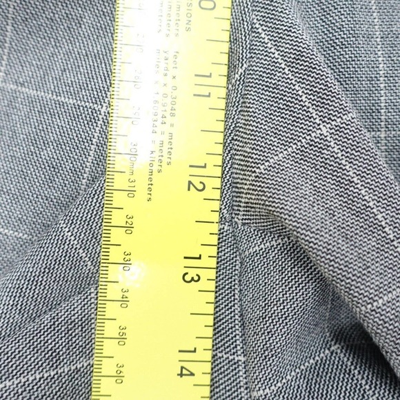 Briggs New York Dress Pants Women's 14 Gray Check Polyester Stretch High-Rise - Picture 6 of 8